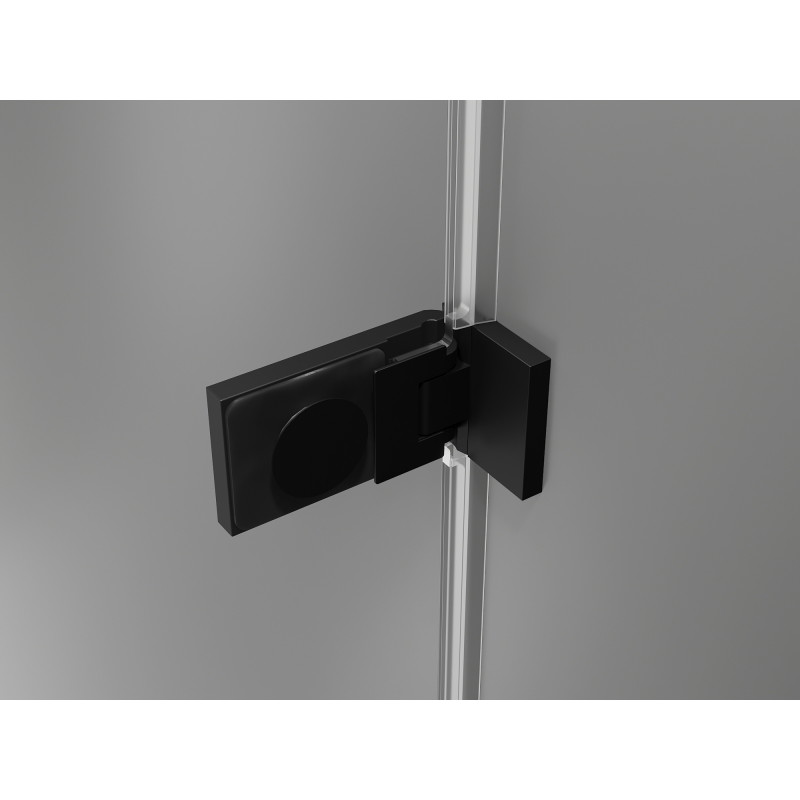 Mexen Lunar-F drzwi prysznicowe składane prawe 90 cm, transparent, czarne - 836-090-000-70-00-P
