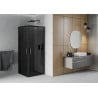 Mexen Rio douchecabine vierkant 70 x 70 cm, grafiet, zwart - 860-070-070-70-40