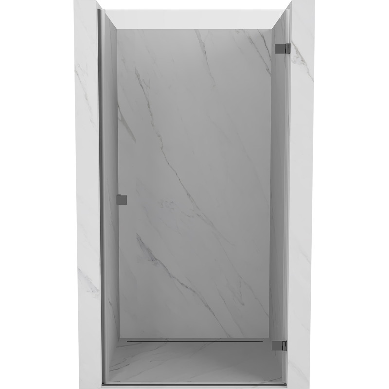 Mexen Lunar-B parema hinged dušinurk 90 cm, läbipaistev, gun metal - 832-090-000-95-00-P
