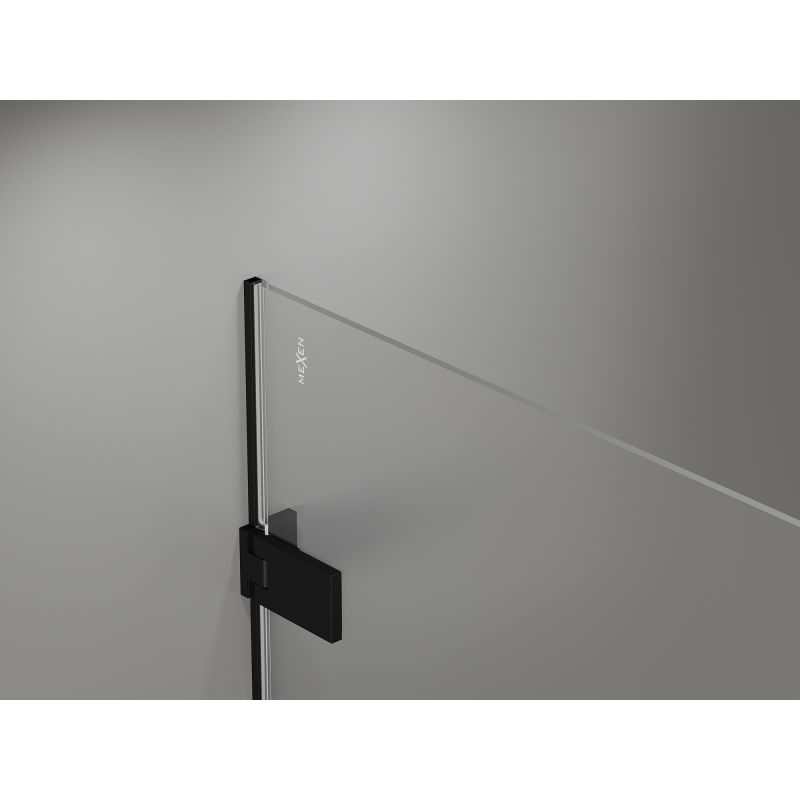 Mexen Lunar-F vikbara duschdörrar höger 100 cm, transparent, svarta - 836-100-000-70-00-P