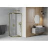 Mexen Rio cabine de douche semi-circulaire 70 x 70 cm, transparente, dorée - 863-070-070-50-00