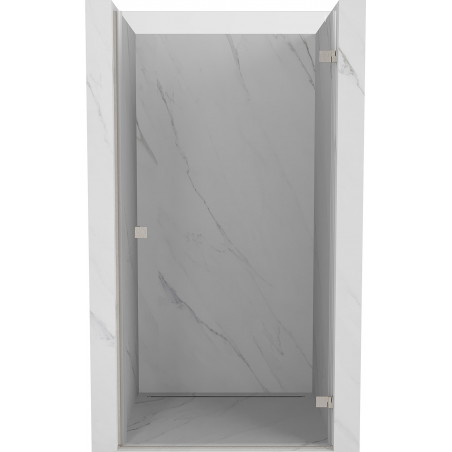 Mexen Lunar-B dušišõtmeuksed vasakule 75 cm, läbipaistev, harjatud nikkel - 832-075-000-97-00-P