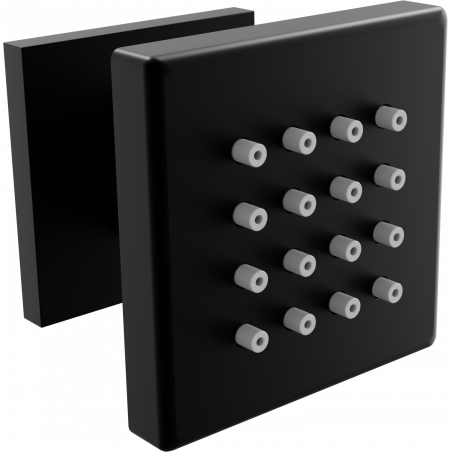 Mexen douche latérale en saillie, noir - 79360-70