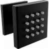 Mexen douche latérale en saillie, noir - 79360-70