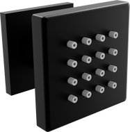 Mexen douche latérale en saillie, noir - 79360-70