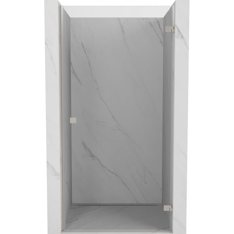 Mexen Lunar-B drzwi prysznicowe uchylne prawe 90 cm, transparent, nikiel szczotkowany - 832-090-000-97-00-P