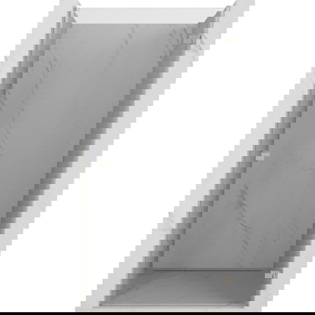 Mexen Lunar-B desna krilna tuš vrata 95 cm, prozorna, krtačeni nikelj - 832-095-000-97-00-P