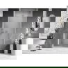 Mexen Lunar-B rechte, aufklappbare Duschtür 95 cm, transparent, gebürsteter Nickel - 832-095-000-97-00-P