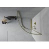 Mexen Rio cabine de douche semi-circulaire 90 x 90 cm, transparent, or - 863-090-090-50-00