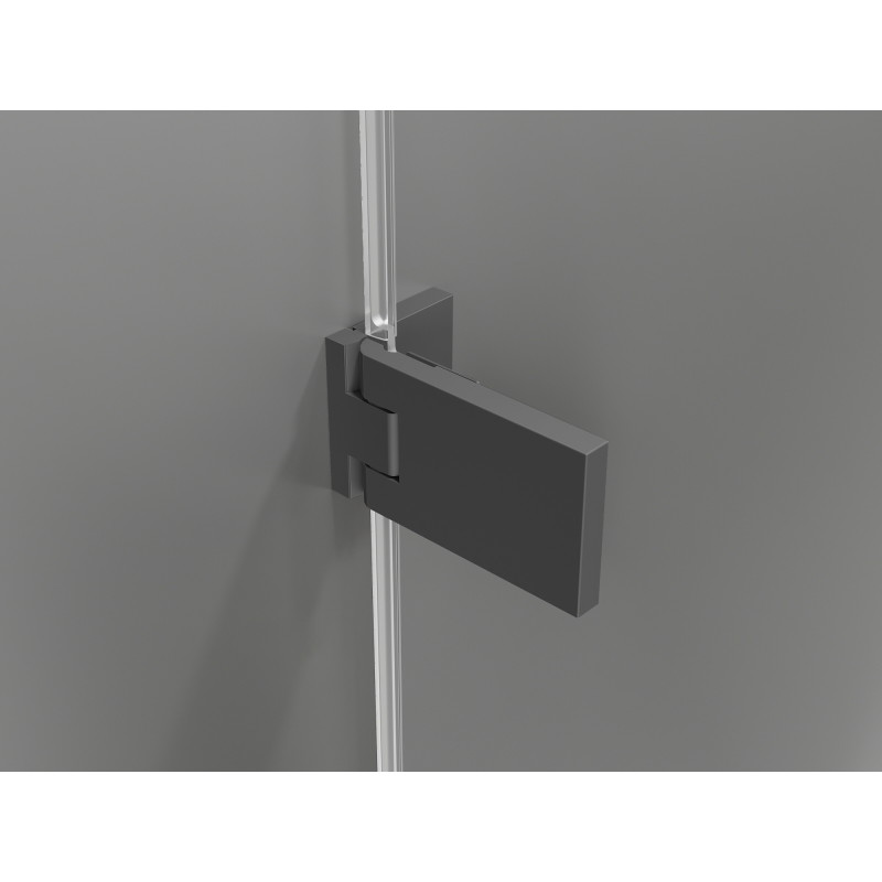Mexen Lunar-F drzwi prysznicowe składane prawe 80 cm, transparent, gun metal - 836-080-000-95-00-P