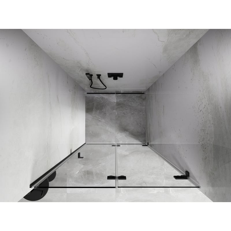 Mexen Lunar-F puertas de ducha plegables derecha 80 cm, transparente, metal de pistola - 836-080-000-95-00-P