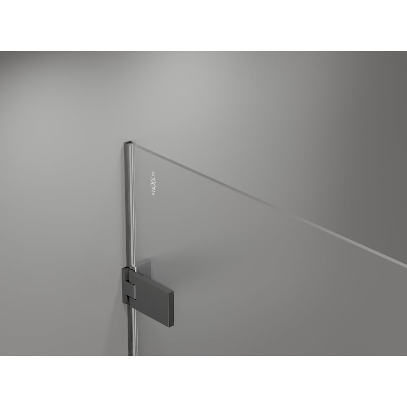 Mexen Lunar-F drzwi prysznicowe składane prawe 85 cm, transparent, gun metal - 836-085-000-95-00-P