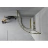 Mexen Rio semi-circular shower cabin 80 x 80 cm, white stripes, gold - 863-080-080-50-20