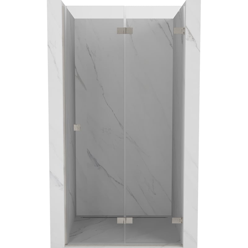 Mexen Lunar-F foldable shower door right 70 cm, transparent, brushed nickel - 836-070-000-97-00-P