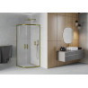 Mexen Rio cabina doccia semicircolare 70 x 70 cm, smerigliata, dorata - 863-070-070-50-30