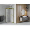 Mexen Rio cabina doccia semicircolare 70 x 70 cm, smerigliata, dorata - 863-070-070-50-30