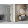 Mexen Rio semicircular shower cabin 70 x 70 cm, frost, gold - 863-070-070-50-30