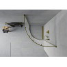 Mexen Rio cabina doccia semicircolare 70 x 70 cm, smerigliata, dorata - 863-070-070-50-30
