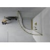 Mexen Rio semicircular shower cabin 70 x 70 cm, frost, gold - 863-070-070-50-30