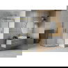 Mexen Rio Duschkabine halbrund 90 x 90 cm, gefrostet, gold - 863-090-090-50-30