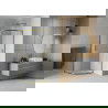 Mexen Rio Duschkabine halbrund 90 x 90 cm, gefrostet, gold - 863-090-090-50-30