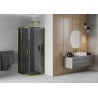 Mexen Rio halbkreis-Duschkabine 70 x 70 cm, grafit, gold - 863-070-070-50-40