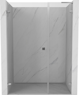Mexen Lunar-B L porta doccia a battente sinistra 140 cm, trasparente, cromo - 832SL-140-050-01-00-L
