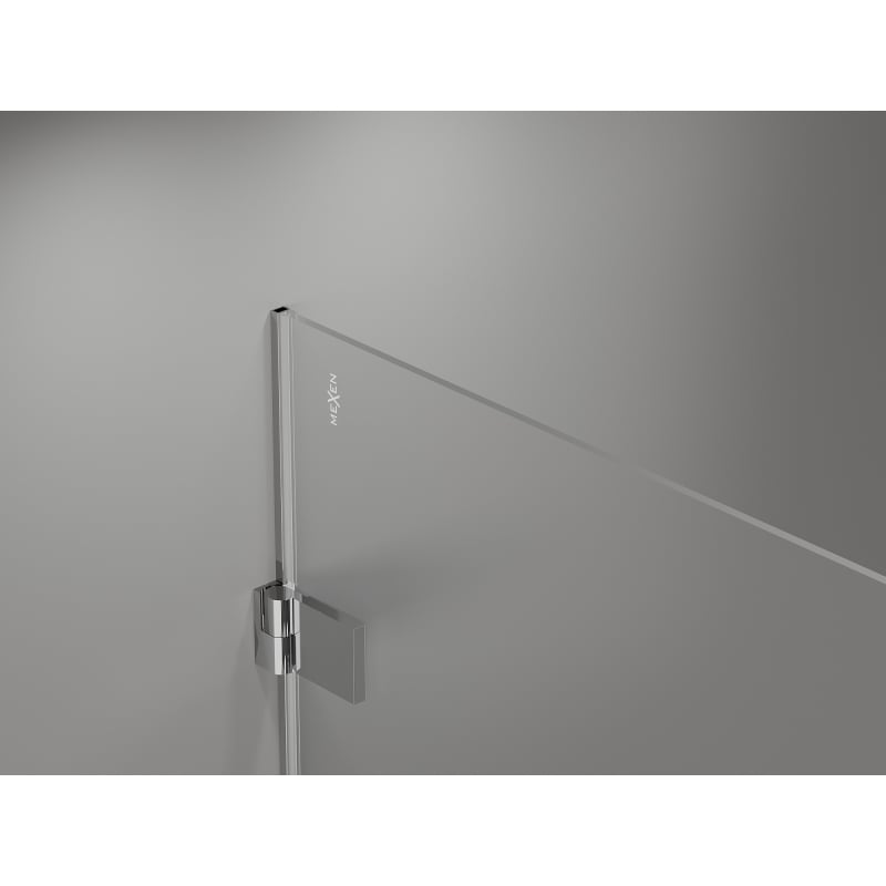 Mexen Lunar-B drzwi prysznicowe uchylne lewe 150 cm, transparent, chrom - 832S-150-050-01-00-L