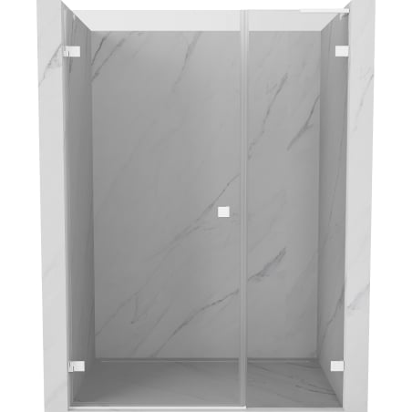 Mexen Lunar-B L drzwi prysznicowe uchylne lewe 125 cm, transparent, białe - 832SL-125-050-20-00-L