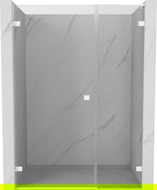 Mexen Lunar-B L Duschdrehtür links 135 cm, transparent, weiß - 832SL-135-050-20-00-L
