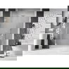 Mexen Lunar-B L openslaande douchedeur links 140 cm, transparant, wit - 832SL-140-050-20-00-L
