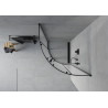 Mexen Rio duschkabin halvrund 70 x 70 cm, frost, svart - 863-070-070-70-30