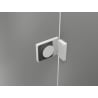 Mexen Lunar-B left-handed pivot shower door 110 cm, transparent, white - 832S-110-050-20-00-L