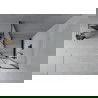 Mexen Rio halfronde douchecabine 80 x 80 cm, matglas, zwart - 863-080-080-70-30