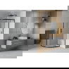 Mexen Rio halfronde douchecabine 80 x 80 cm, matglas, zwart - 863-080-080-70-30