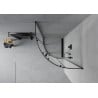 Mexen Rio cabina doccia semicircolare 90 x 90 cm, sabbiato, nero - 863-090-090-70-30