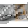 Mexen Rio halfronde douchecabine 90 x 90 cm, matglas, zwart - 863-090-090-70-30