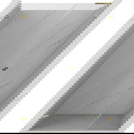 Mexen Lunar-B L douchedeur openslaand links 130 cm, transparant, goud - 832SL-130-050-50-00-L