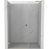 Mexen Lunar-B L drzwi prysznicowe uchylne lewe 130 cm, transparent, złote - 832SL-130-050-50-00-L