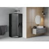Mexen Rio cabina doccia semicircolare 70 x 70 cm, grafite, nera - 863-070-070-70-40
