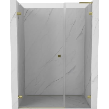 Mexen Lunar-B L drzwi prysznicowe uchylne lewe 135 cm, transparent, złote - 832SL-135-050-50-00-L