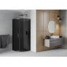 Mexen Rio cabina doccia semicircolare 70 x 70 cm, grafite, nera - 863-070-070-70-40