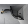 Mexen Rio ημικυκλική ντουζιέρα 70 x 70 cm, γκρί, μαύρη - 863-070-070-70-40