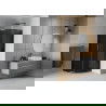 Mexen Rio halfronde douchecabine 80 x 80 cm, grafiet, zwart - 863-080-080-70-40