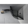 Mexen Rio semi-circular shower cabin 80 x 80 cm, graphite, black - 863-080-080-70-40