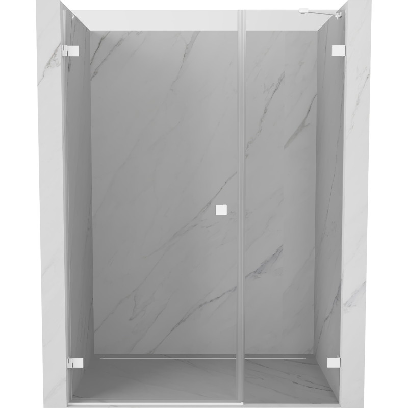 Mexen Lunar-B dušiuks vasakutele hingedega 130 cm, läbipaistev, valge - 832S-130-050-20-00-L