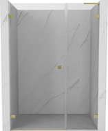 Mexen Lunar-B L Duschdrehtür links 115 cm, transparent, gold gebürstet - 832SL-115-050-55-00-L