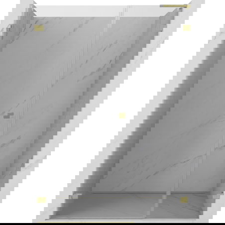 Mexen Lunar-B L openslaande douchedeur links 125 cm, transparant, goud geborsteld - 832SL-125-050-55-00-L