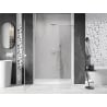 Mexen Lunar-B Left Hinged Shower Door 140 cm, Transparent, White - 832S-140-050-20-00-L