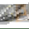 Mexen Rio halfronde douchecabine 80 x 80 cm, transparant, goud + Rio douchebak, wit - 863-080-080-50-00-4710
